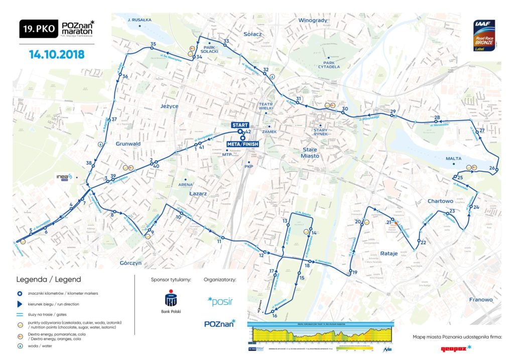 Poznań Maraton - mapa