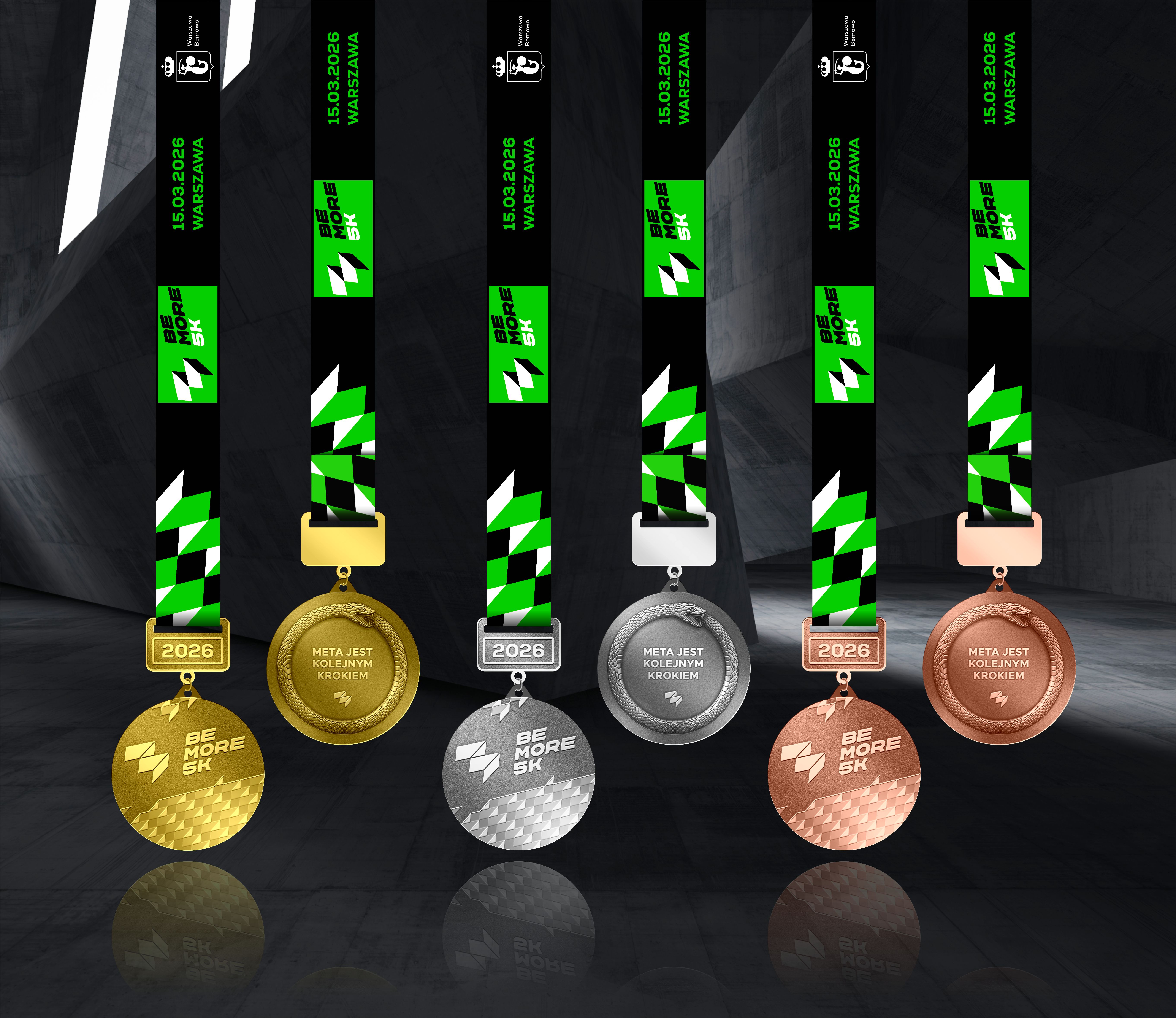 Klasyczny kształt i ważne przesłanie. Oto medal drugiej edycji BeMore5K