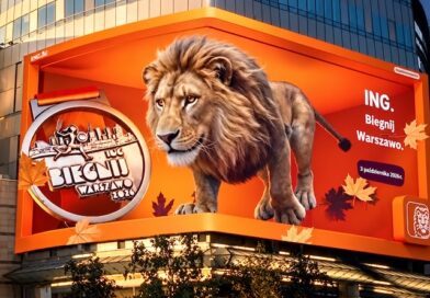 ING Biegnij Warszawo z reklamą 3D na największym ekranie LED w Europie ING Biegnij Warszawo z reklamą 3D na największym ekranie LED w Europie